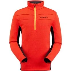 Spyder Encore Half Zip Fleece Jacket - Men's 26 Spyder Encore Half Zip Fleece Jacket - Men's -Ski Series 191252644 encore halfz flc ebny volc
