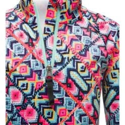 Spyder Reflect Zip T-Neck - Toddler Girl's -Ski Series 196096 spyn bitsy rflt zt friends forever pr 3