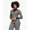 Kari Traa Voss Cashmere Mix Half Zip - Women's -Ski Series 623108 dgrey model 1 2223fw