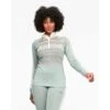 Kari Traa Tuva Half Zip - Women's -Ski Series 623125 sage model 1 2223fw