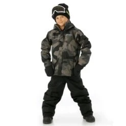 Columbia Bugaboo II 3-in-1 Jacket - Boy's -Ski Series FW23 Columbia BoysBugabooII3in1Jacket BlackModCamo Model3