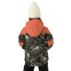 Columbia Mighty Mogul II Jacket - Girl's -Ski Series FW23 Columbia GirlsMightMogulIIJacket BlackAurelianDarkCoral Model4