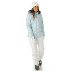 Nils Cervinia Faux Fur Parka - Women's -Ski Series FW23 Nils WomensCerviniaFauxFur IceBlue Model2