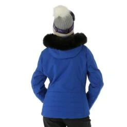 Nils Chamonix Faux Fur Parka - Women's -Ski Series FW23 Nils WomensChamonixFauxFur Sapphire Model4