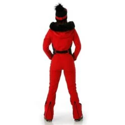 Nils Grindelwald Faux Fur Parka - Women's -Ski Series FW23 Nils WomensGrindelwaldFauxFur Red Model3