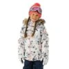 Roxy American Pie Girl Jacket - Girl's -Ski Series FW23 Roxy GirlsAmericanPieJacket BrightWhiteTropicalCyanotyp Model1