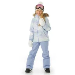 Roxy American Pie SE Girl Jacket - Girl's 8 Roxy American Pie SE Girl Jacket - Girl's -Ski Series FW23 Roxy GirlsAmericanPieSEJacket FairAquaSeousRg Model2