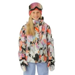 Roxy Jetty Girl Jacket - Girl's 17 Roxy Jetty Girl Jacket - Girl's -Ski Series FW23 Roxy GirlsJettyJacket TrueBlackTenderness Model1