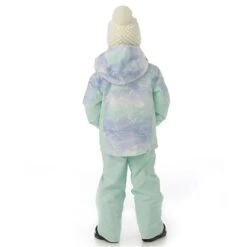 Roxy Snowy Tale Jacket - Girl's -Ski Series FW23 Roxy ToddlerGirlsSnowyTaleJacket FairAquaSeousRg Model3