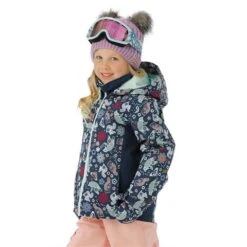 Roxy Snowy Tale Jacket - Girl's -Ski Series FW23 Roxy ToddlerGirlsSnowyTaleJacket MedievalBlueNeo Model1