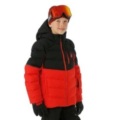 Spyder Impulse Synthetic Down Jacket - Boy's -Ski Series FW23 Spyder BoysImpulseSyntheticDownJacket Volcano Model11