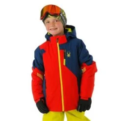 Spyder Leader Jacket - Boy's -Ski Series FW23 Spyder BoysLeaderJacket VolcanoAbyss Model1