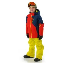 Spyder Leader Jacket - Boy's -Ski Series FW23 Spyder BoysLeaderJacket VolcanoAbyss Model3