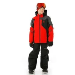 Spyder Leader Jacket - Boy's -Ski Series FW23 Spyder BoysLeaderJacket Volcano Model2