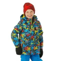 Spyder Mini Impulse Synthetic Down Jacket - Boy's -Ski Series FW23 Spyder BoysMiniImpulseSyntheticDownJacket DigiBug Model1