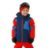 Spyder Mini Leader Jacket - Boy's 1 Spyder Mini Leader Jacket - Boy's -Ski Series FW23 Spyder BoysMiniLeaderJacket Abyss Model1