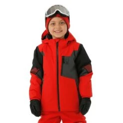 Spyder Mini Leader Jacket - Boy's 16 Spyder Mini Leader Jacket - Boy's -Ski Series FW23 Spyder BoysMiniLeaderJacket Volcano Model1