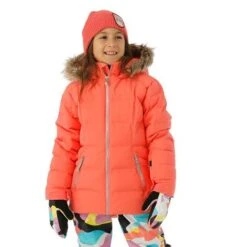 Spyder Zadie Synthetic Down Jacket - Girl's -Ski Series FW23 Spyder GirlsAtlasSyntheticDownJacket Tropic Model1
