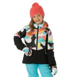 Spyder Conquer Jacket - Girl's 9 Spyder Conquer Jacket - Girl's -Ski Series FW23 Spyder GirlsConquerJacket LandscapeMulti Model1