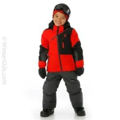 Spyder Challenger Jacket - Toddler Boy's 41 Spyder Challenger Jacket - Toddler Boy's -Ski Series FW23 Spyder ToddlerBoysChallengerJacket Volcano Model2