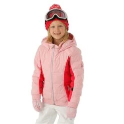 Spyder Zadie Synthetic Down Jacket - Toddler Girl's 41 Spyder Zadie Synthetic Down Jacket - Toddler Girl's -Ski Series FW23 Spyder ToddlerGirlsAtlasSyntheticDownJacket Petal Model1