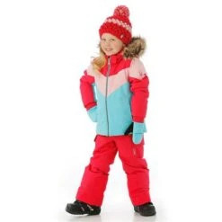 Spyder Lola Jacket - Toddler Girl's -Ski Series FW23 Spyder ToddlerGirlsLolaJacket BahamaBlue Model2