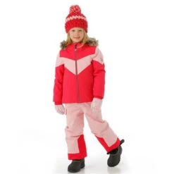 Spyder Lola Jacket - Toddler Girl's -Ski Series FW23 Spyder ToddlerGirlsLolaJacket Cerise Model3