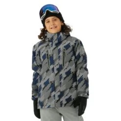 Sunice Reign Jacket - Boy's -Ski Series FW23 Sunice BoysReignJacket SprayPaintPrint Model1