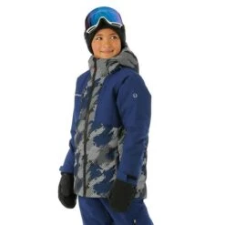 Sunice William Jacket - Boy's -Ski Series FW23 Sunice BoysWilliamJacket SprayPaintPrintBlack Model1