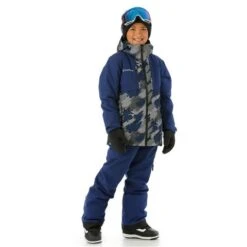 Sunice William Jacket - Boy's -Ski Series FW23 Sunice BoysWilliamJacket SprayPaintPrintBlack Model2