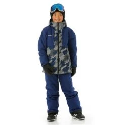 Sunice William Jacket - Boy's -Ski Series FW23 Sunice BoysWilliamJacket SprayPaintPrintBlack Model3