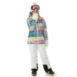 Sunice Zara Jacket - Girl's 15 Sunice Zara Jacket - Girl's -Ski Series FW23 Sunice GirlsZaraJacket BrickPrint Model3
