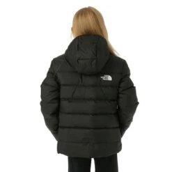 The North Face Reversible North Down Hooded Jacket - Girl's -Ski Series FW23 TNF ReversibleNorthDownHoodedJacket Black Model3