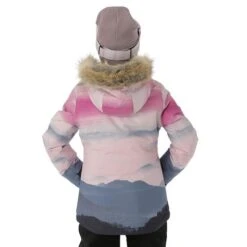 Under Armour Girls Printed Laila Jacket - Girl's -Ski Series FW23 UnderArmour GirlsPrintedLailaJacket AuroraPurple Model3