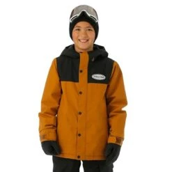Volcom Stone .91 Ins Jacket - Boys - 2023 Model 13 Volcom Stone .91 Ins Jacket - Boys - 2023 Model -Ski Series FW23 Volcom BoysStone.91InsJacket Caramel Model1