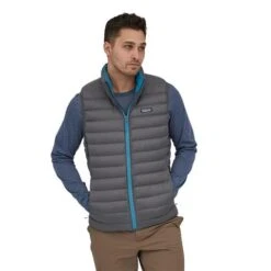 Patagonia Men's Down Sweater Vest With NetPlus - 84623 -Ski Series PAT 84623 forge grey model1