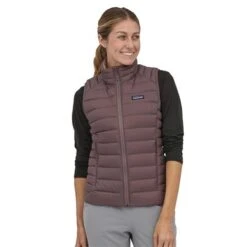 Patagonia Women's Down Sweater Vest With NetPlus - 84629 -Ski Series PAT 84629 dusky brown model1