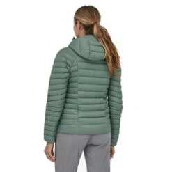 Patagonia Women's Down Sweater Hoody With Net Plus - 84712 24 Patagonia Women's Down Sweater Hoody With Net Plus - 84712 -Ski Series PAT 84712 hemlock model2