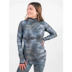 BlackStrap Cloudchaser Hooded Baselayer Top - Women's -Ski Series blk s bl a w t clo geode1