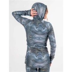 BlackStrap Cloudchaser Hooded Baselayer Top - Women's -Ski Series blk s bl a w t clo geode2