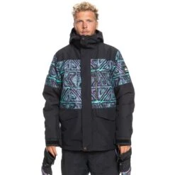 Quiksilver Mission Printed Block Jacket - Men's 8 Quiksilver Mission Printed Block Jacket - Men's -Ski Series eqytj03339 quiksilver w kvj3 frt12