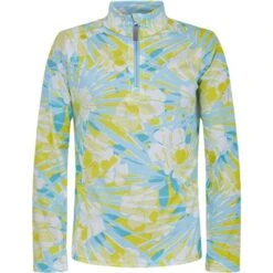 Spyder Surface Zip T-Neck - Girl's -Ski Series fw22 196052 734 a