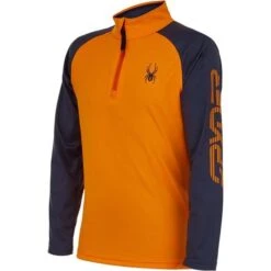 Spyder Retro Zip T-Neck - Boy's 14 Spyder Retro Zip T-Neck - Boy's -Ski Series fw22 215017 823 c