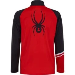 Spyder Web Zip T-Neck - Boy's 23 Spyder Web Zip T-Neck - Boy's -Ski Series fw22 215018 620 b