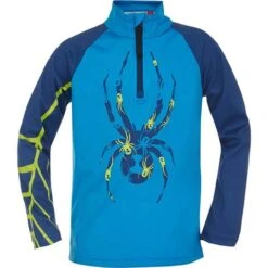 Spyder Bug Zip T-Neck - Toddler Boy's -Ski Series fw22 216080 436 a