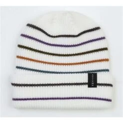 Autumn Select Multi Stripe Beanie 17 Autumn Select Multi Stripe Beanie -Ski Series fw22 multistripe beanie white