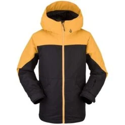 Volcom Vernon Insulated Jacket - Boy's -Ski Series fw22 vernon ins jacket boys resingold front