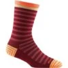 Darn Tough Morgan Crew Lightweight Socks - Women's -Ski Series fw23 darntough morgancrew lightweightsock burgundy