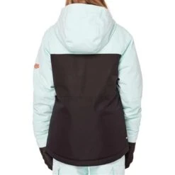 686 Athena Insulated Jacket - Girl's -Ski Series fw23 686 girlsathenainsulatedjacket icybluestripcolorblock 3