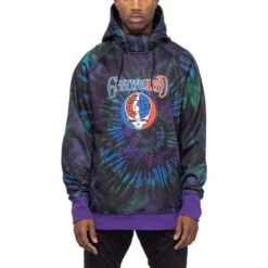 686 Bonded Fleece Pullover Hoody - Men's -Ski Series fw23 686 mensbondedfleecepulloverhoody gratefuldeadtiedye 4